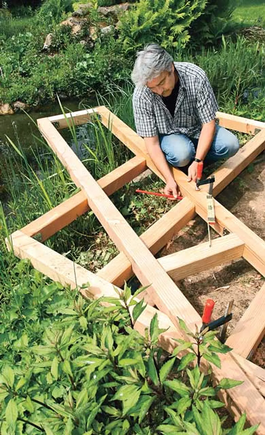Steg bauen: Schritt 16 von 40 Maße übertragen