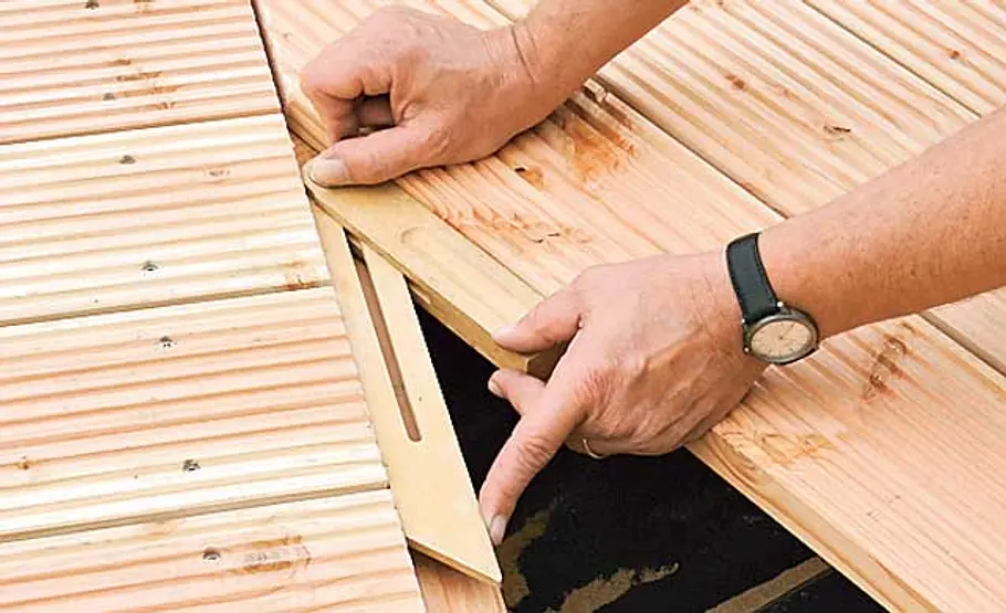 Steg bauen: Schritt 34 von 40 Passstücke ausmessen