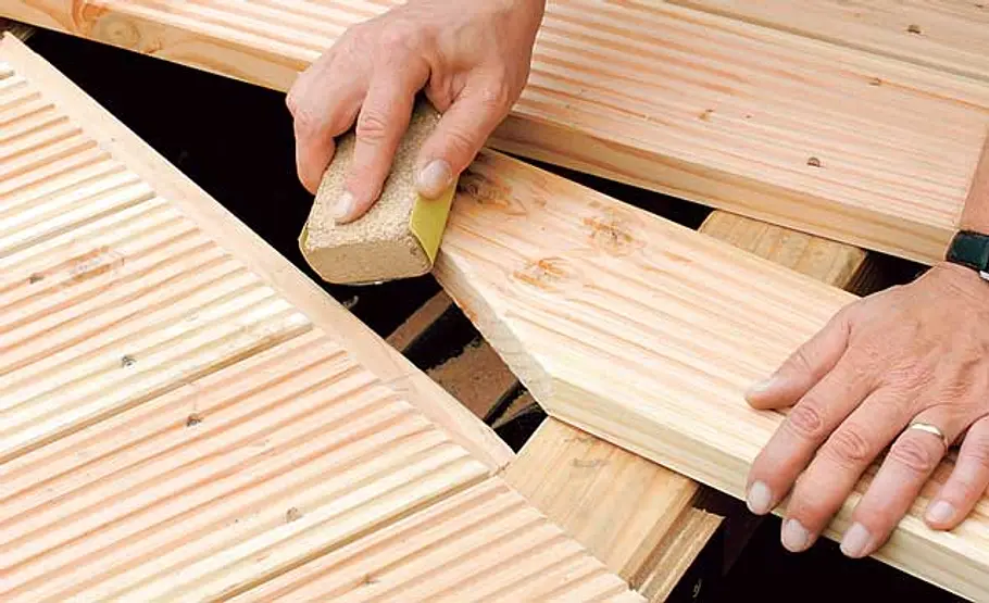 Steg bauen: Schritt 36 von 40 Kanten brechen
