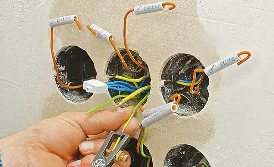 Kabel unter Putz verlegen Lichtschalter verkabeln
