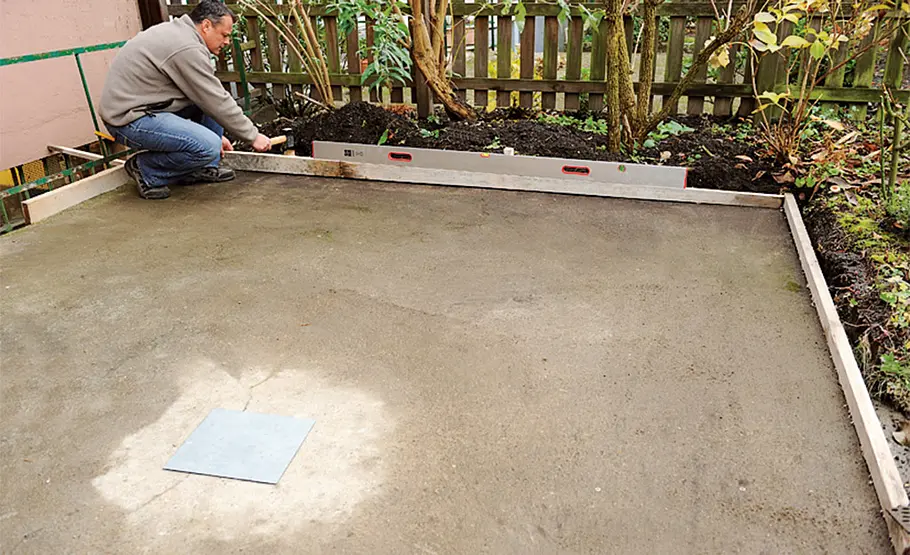 Betonfundament für Terrasse Betonfundament für Terrasse