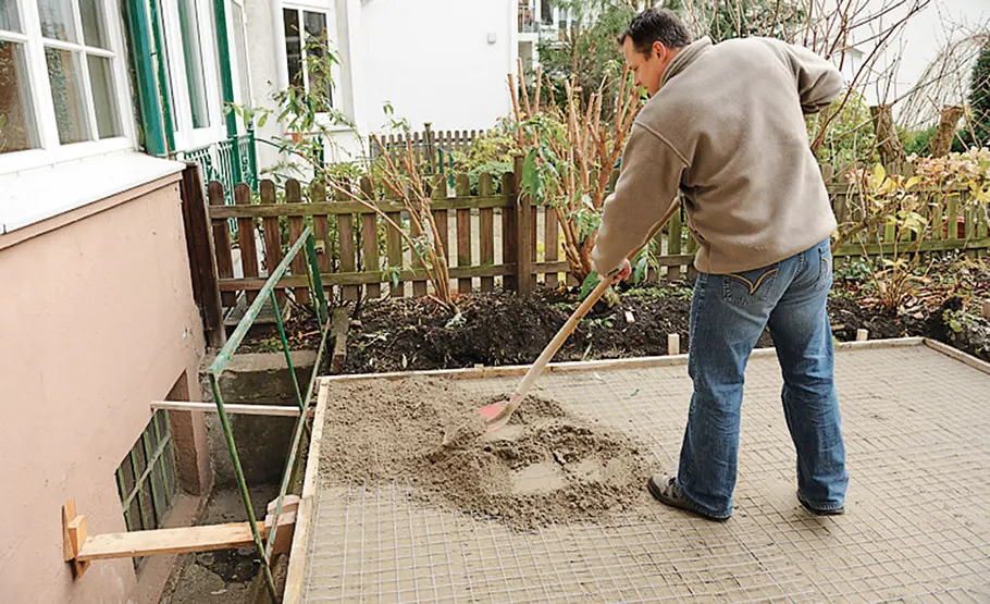 Betonfundament für Terrasse Betonfundament für Terrasse