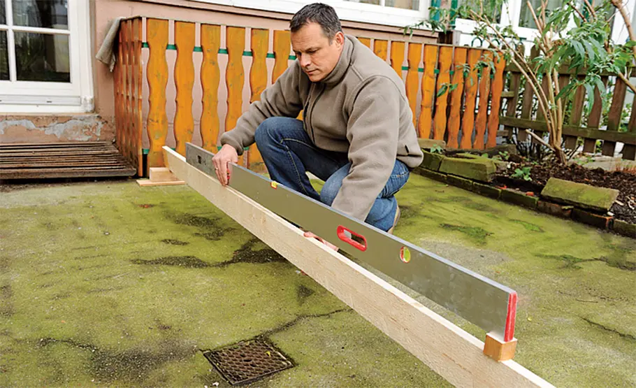 Betonfundament für Terrasse Beton