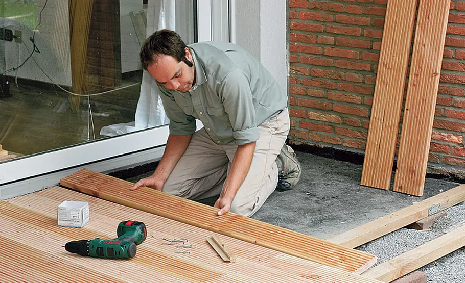 Terrassendielen verlegen Terrassendielen verlegen