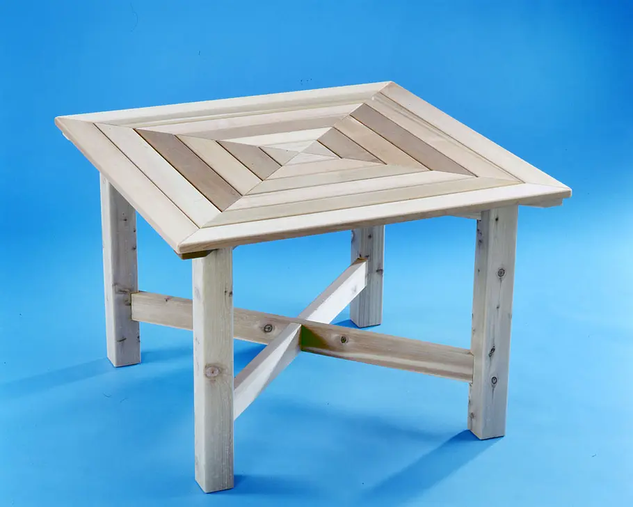 Gartentisch aus Holz bauen Holz-Gartentisch