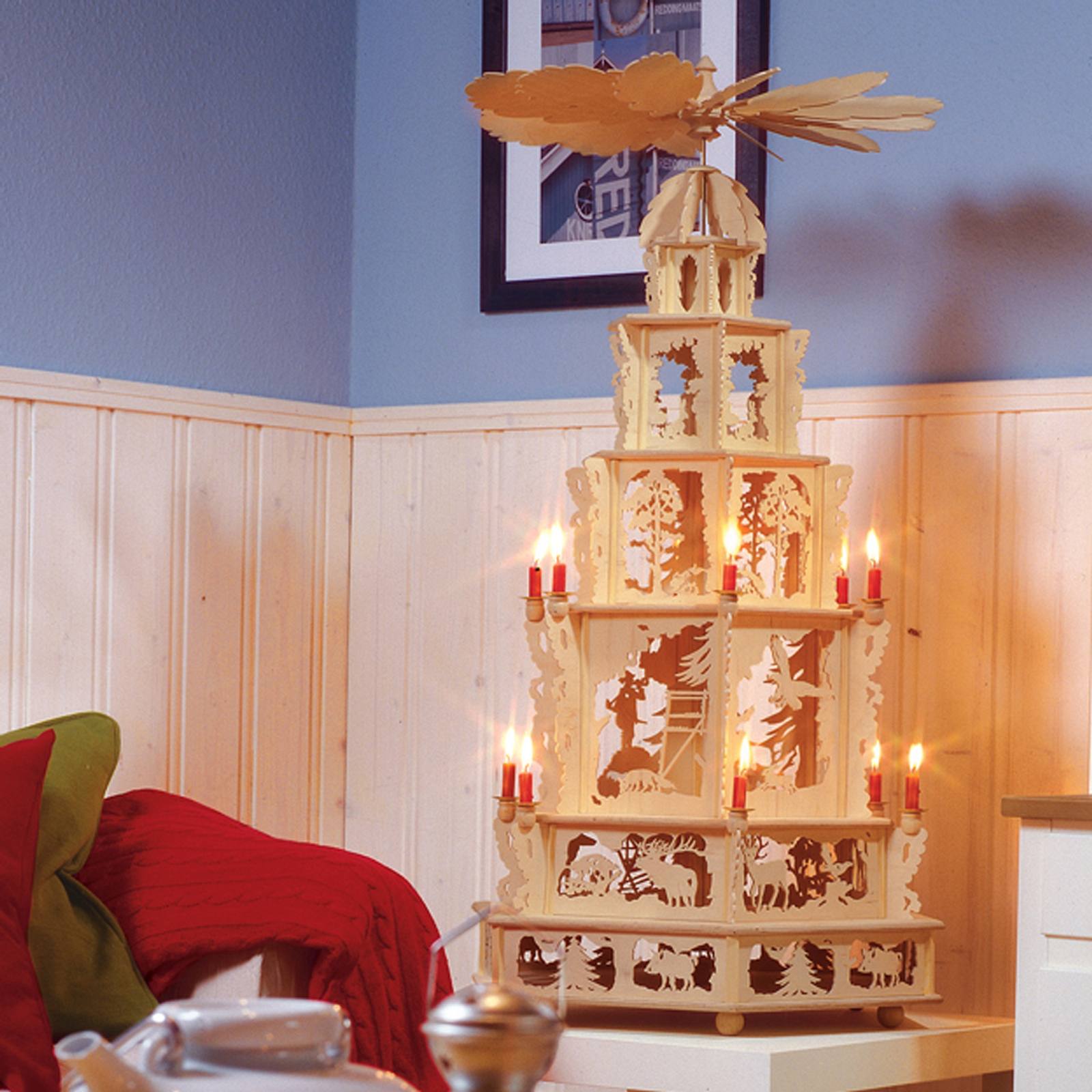 Bauplan Große Tischpyramide Pyramide für Weihnachten selber bauen