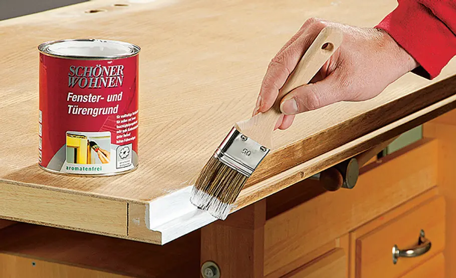 Türblatt reparieren: Schritt 9 von 13 Holz grundieren