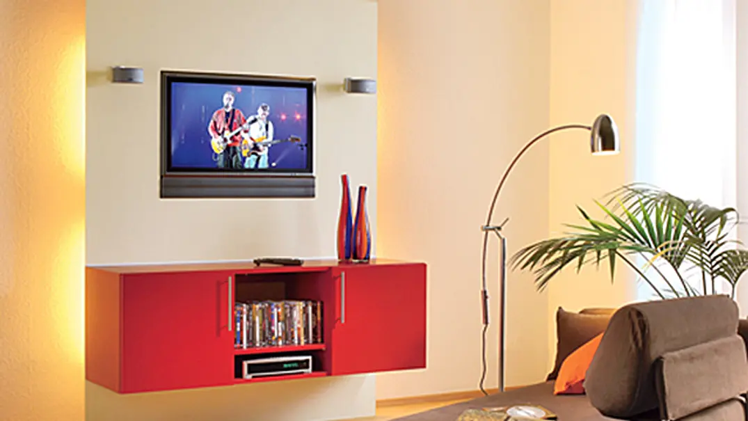TV-Wand mit Hängeschrank TV-Wand mit Hängeschrank