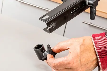 Verbindung Stammanschlag mit Zahnstange Verbindung Stammanschlag mit Zahnstange