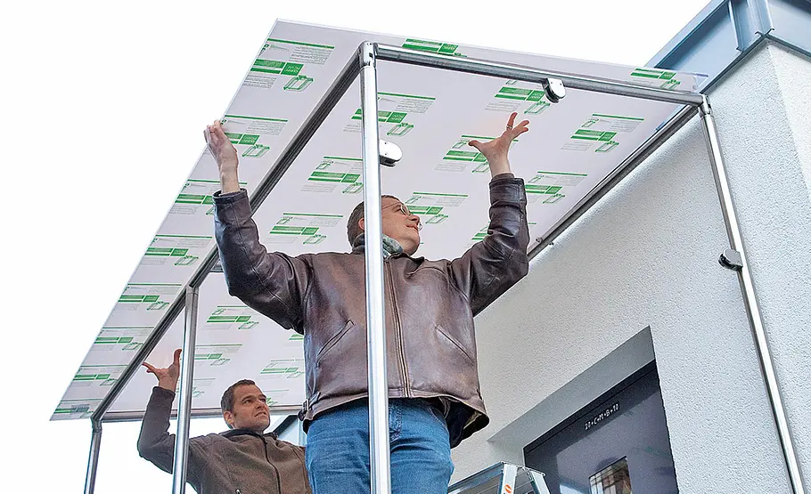 Vordach aus Edelstahl Vordach aus Edelstahl