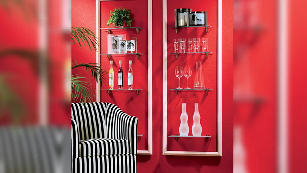 Wandregal aus Glas Wandregal aus Glas