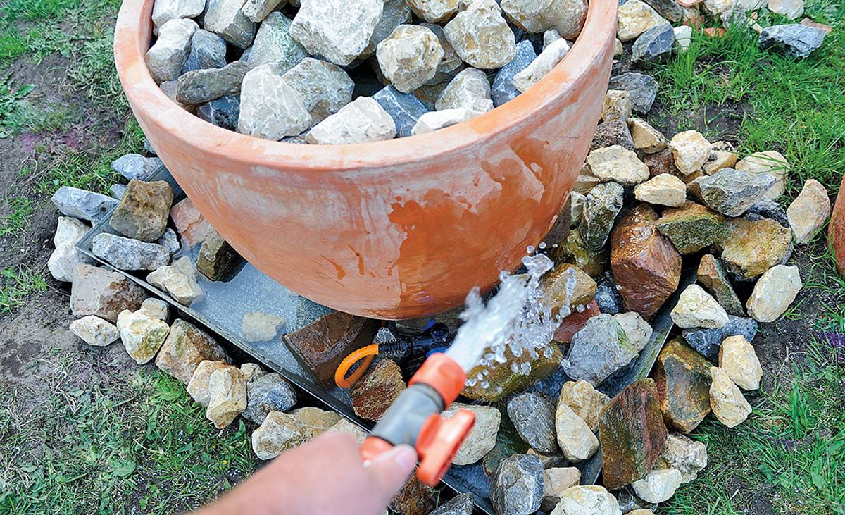 Wasserspiel bauen