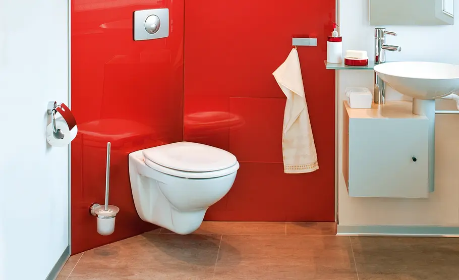 WC-Montage über Eck