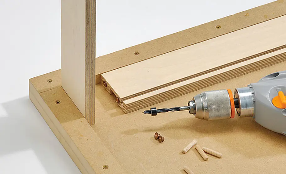 Werkbank bauen: Werktisch Schublade bauen