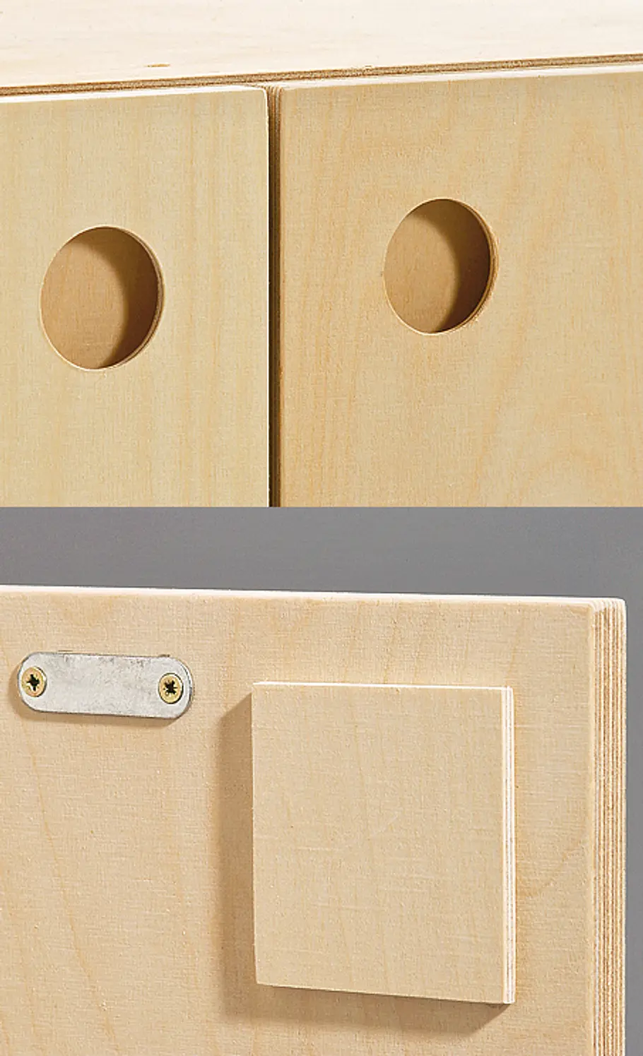 Werkzeugkoffer: Details Griffloch fräsen