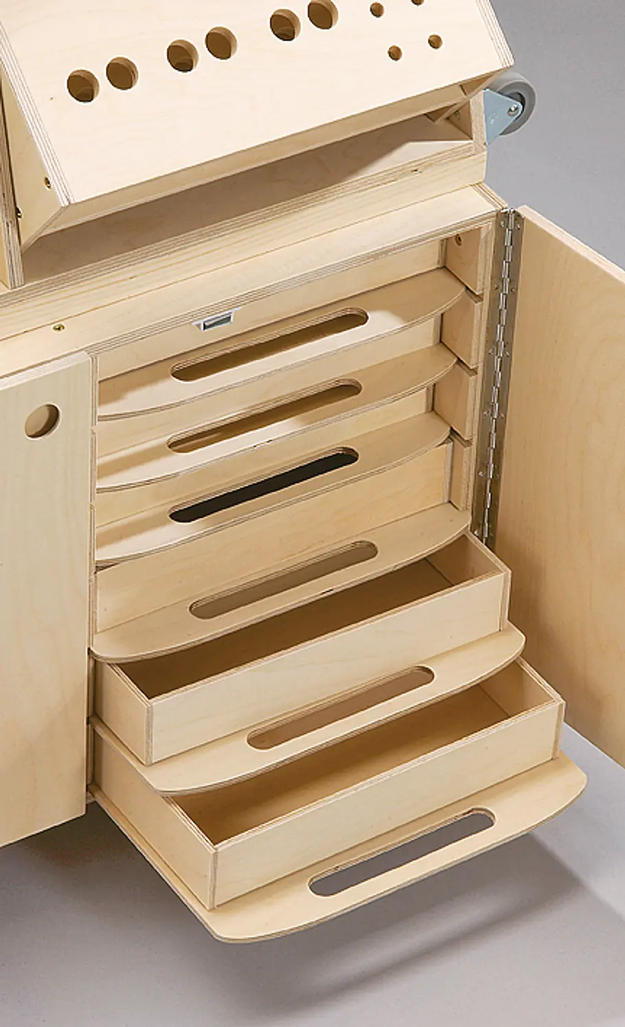 Werkzeugkoffer: Details Schubkasten bauen