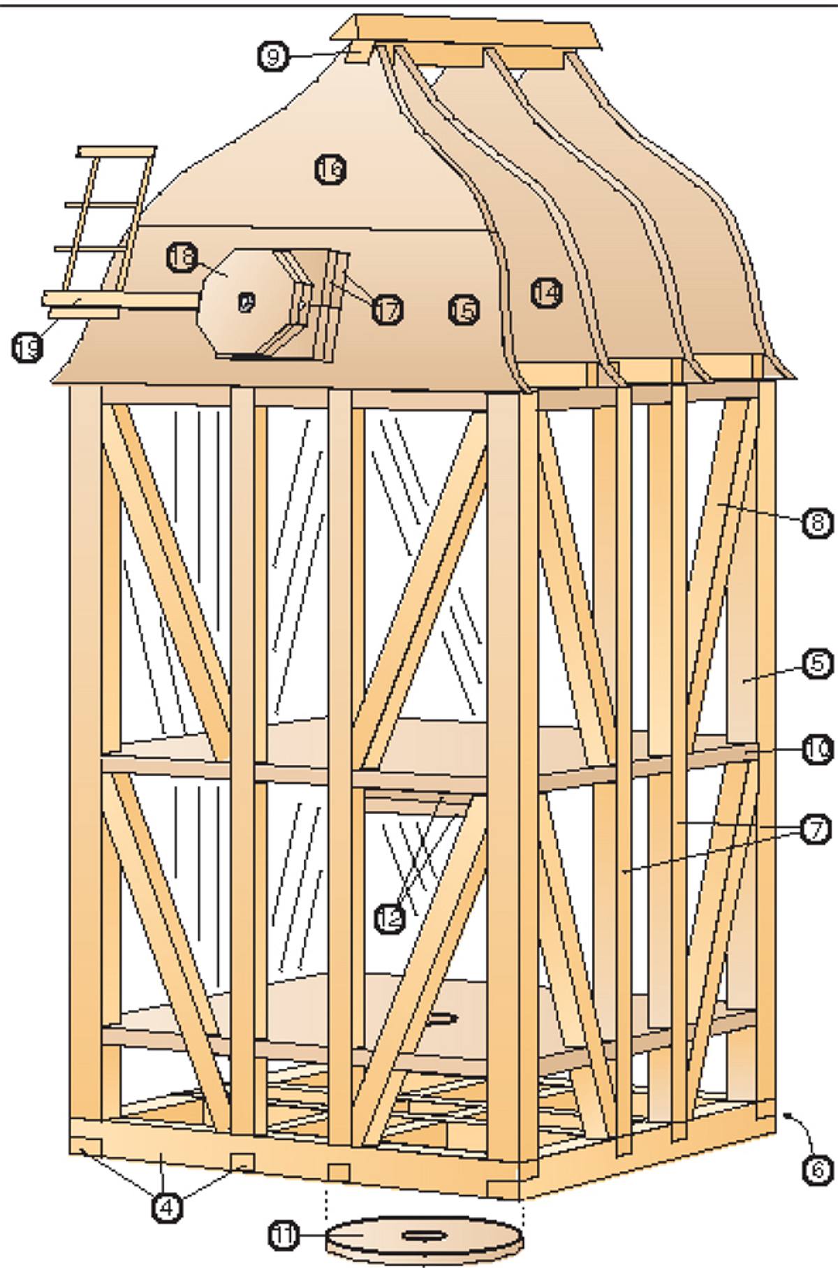 Bauplan Bockwindmühle
