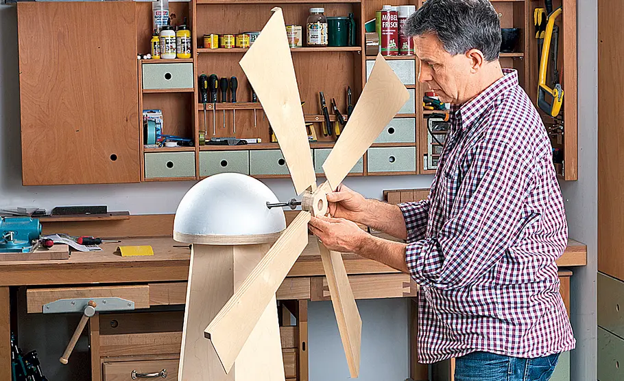Windmühle bauen Bauplan: Kombi-Windmühle