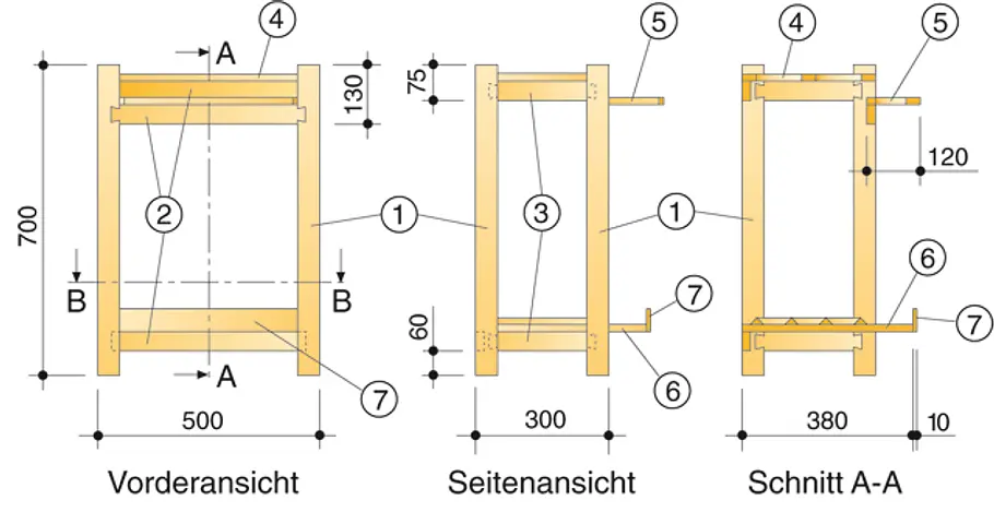 Gartengerätehalter Zeichnung 1